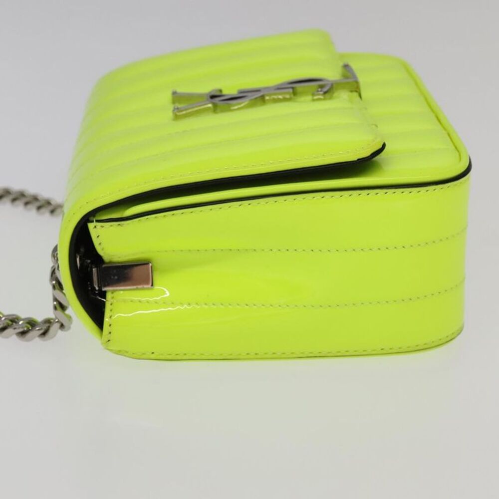 Saint Laurent Vicky Green Patent Leather Shoulder Bag (Pre-Owned) - Picture 13 of 16